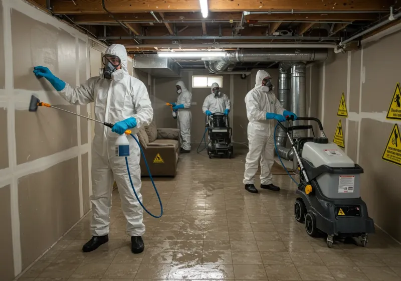 Basement Moisture Removal and Structural Drying process in Casa Grande, AZ